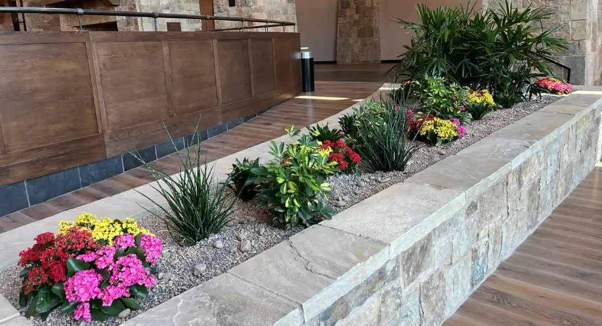 floral planter bed