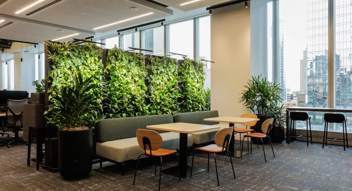 Indoor greenery in HSBC's flagship space