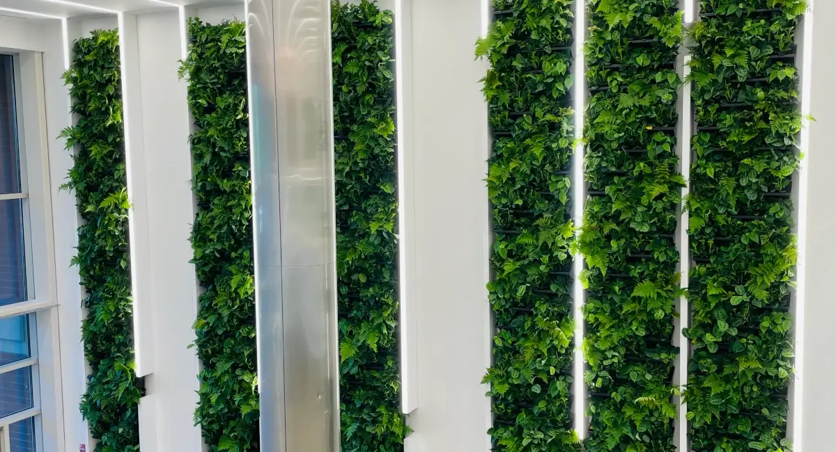 Greenwall in two-story atrium