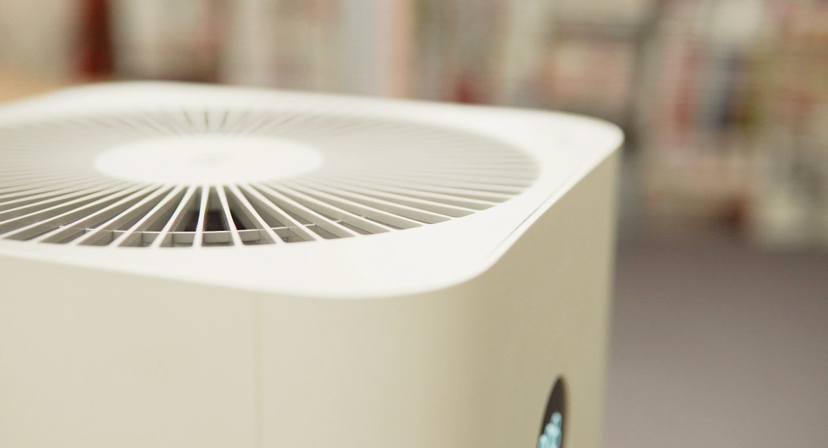 Indoor air purifier in bedroom