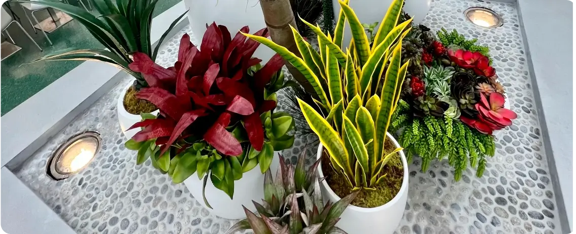 Artificial plant containers