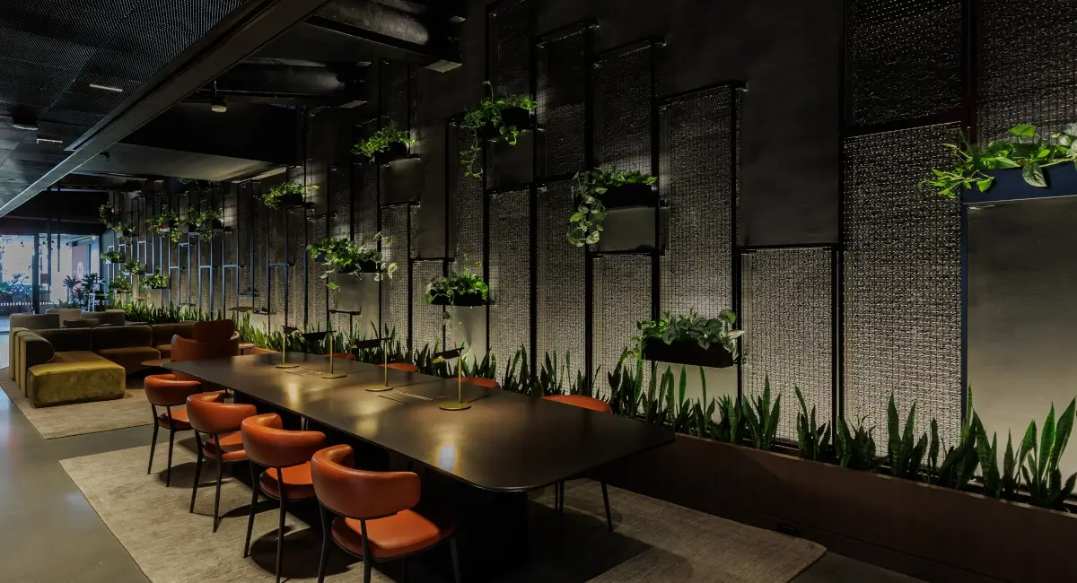Indoor greenery in HSBC's flagship space