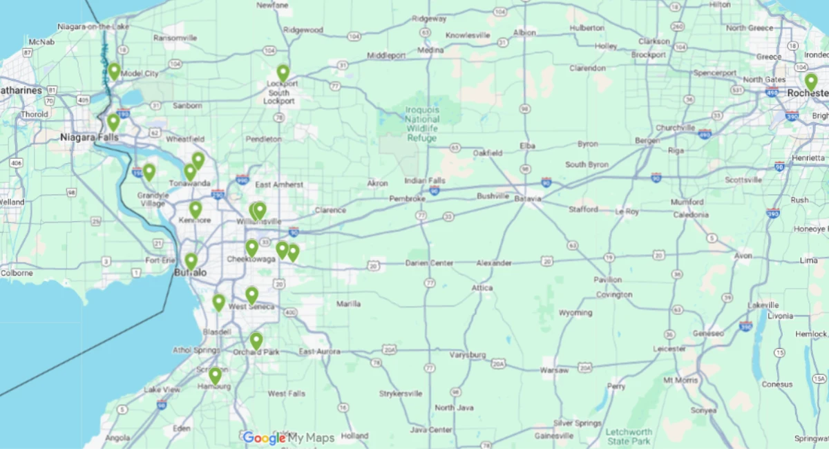 Map of Ambius Buffalo service area