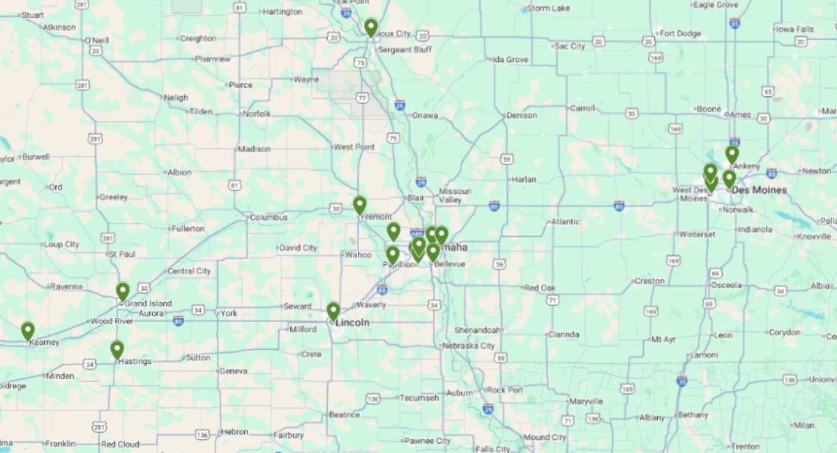 Map of Ambius Toronto service area