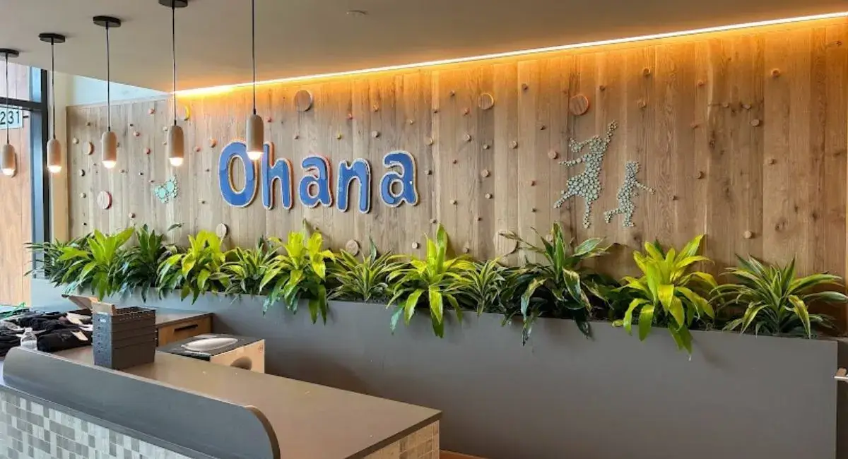 live plants under Ohana sign