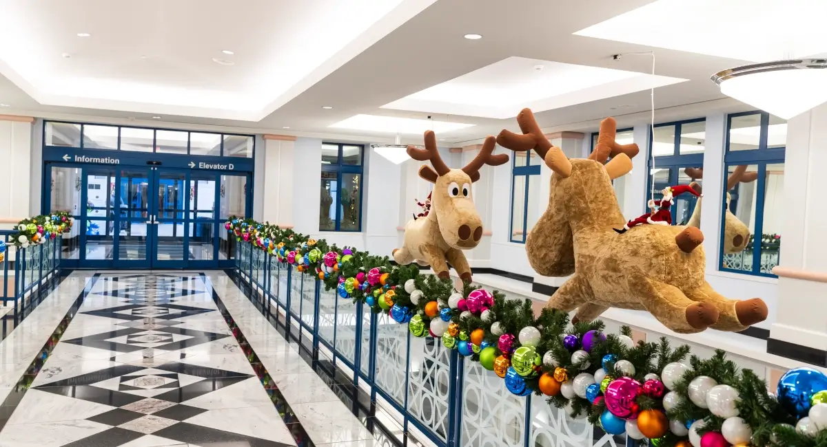 Holiday decor at a childrens hospital