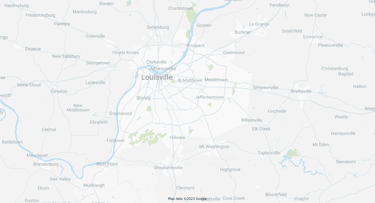 Map of Ambius Louisville, Kentucky service area