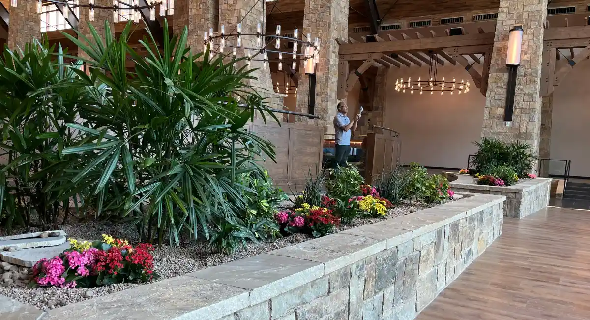 floral planter bed