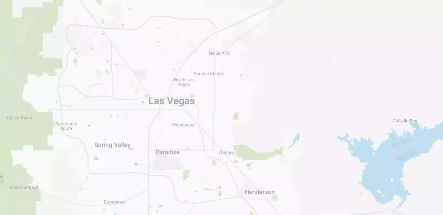 Map of Ambius Las Vegas, Nevada service area