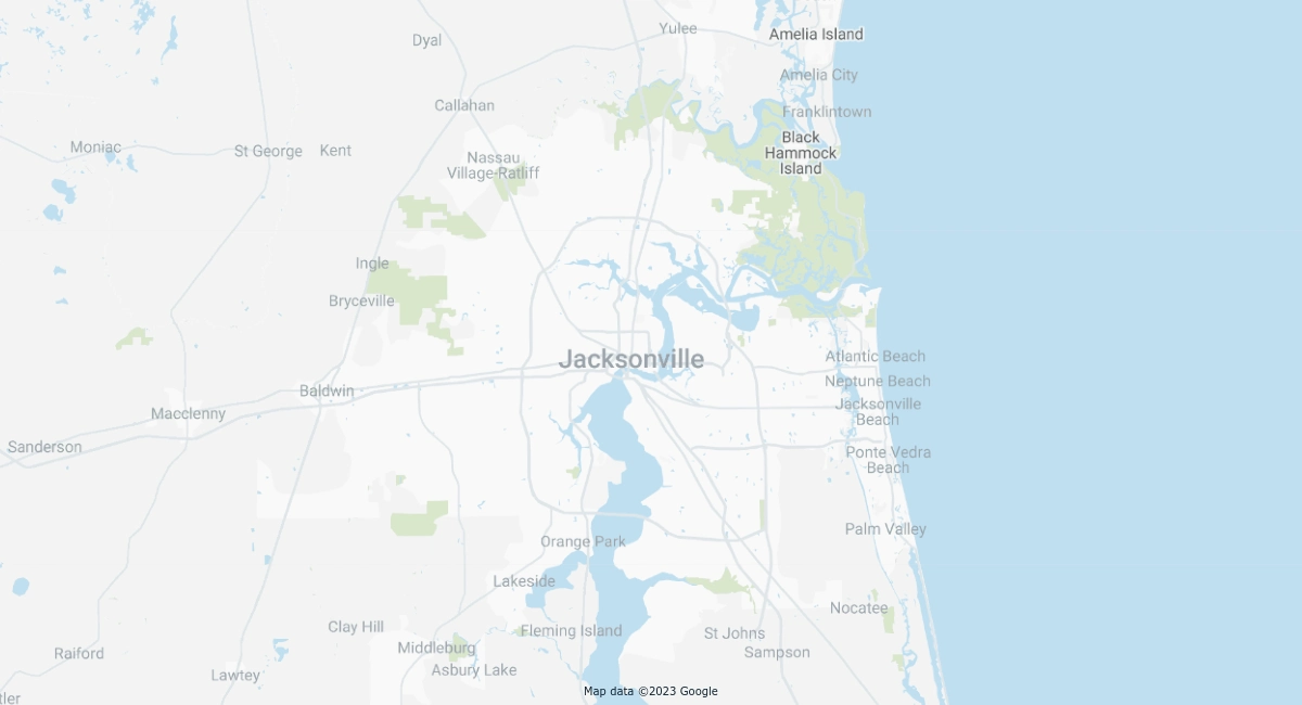 Ambius Jacksonville, FL branch map