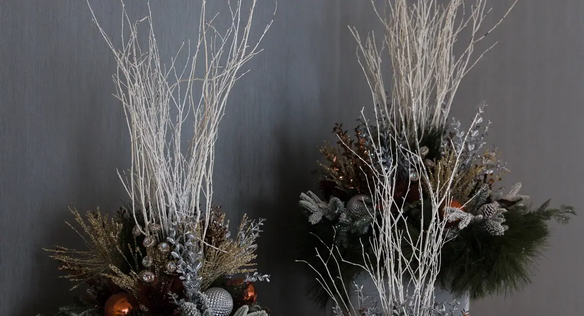 Holiday decor at a Prudential Building