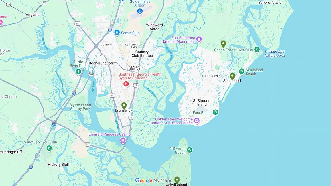 Map of Ambius Brunswick service area