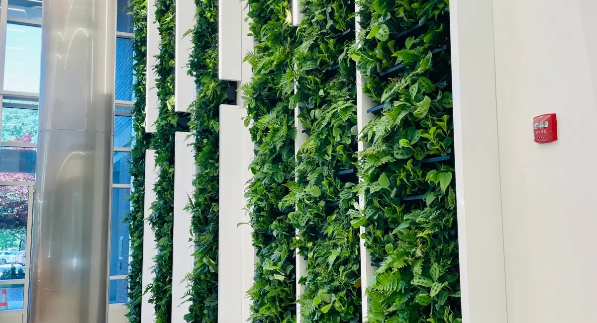 Vertical garden in office building